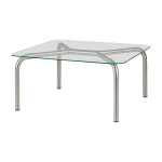 Table basse carr�e en verre tremp� 80x39cm uku - noo. ma