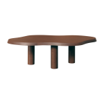 Table basse en ch�ne effet noyer 130 x 70cm - gabrielle paris