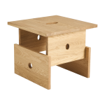 Table basse en ch�ne huil� 40x40x35cm box - hay