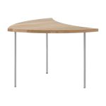 Table basse en ch�ne huil� et pieds chrome pinwheel hm7 - &tradition