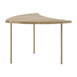 Table basse en ch�ne huil� et pieds laiton pinwheel hm7 - &tradition