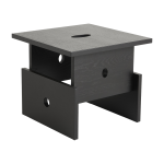Table basse en ch�ne laqu� noir 40x40x35cm box - hay