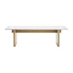 Table basse en ch�ne et marbre blanc solid blanc - normann copenhagen