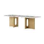 Table basse en ch�ne et marbre calacatta viola androgyne - audo