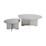 Table basse gigogne en acier inoxydable mat 1. 0 double shape - koge design