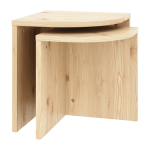 Table basse gigogne en bois laqu� 43x47cm combine - karup design