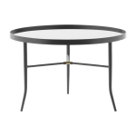 Table basse grise en verre et acier lug grey - normann copenhagen