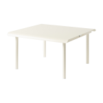 Table basse de jardin carr�e en acier inoxydable blanc perl� 75x75cm patio - tolix
