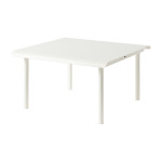 Table basse de jardin carr�e en acier inoxydable blanc pur 75x75cm patio - tolix
