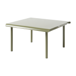 Table basse de jardin carr�e en acier inoxydable vert jonc 75x75cm patio - tolix