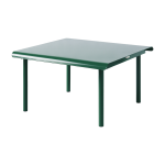 Table basse de jardin carr�e en acier inoxydable vert mousse 75x75cm patio - tolix