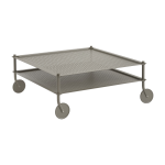 Table basse de jardin carr�e en acier taupe 95x95, 5x40, 06cm flow - muuto