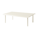 Table basse de jardin rectangulaire en acier inoxydable blanc perl� 110x70cm patio - tolix