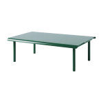 Table basse de jardin rectangulaire en acier inoxydable vert mousse 110x70cm patio - tolix