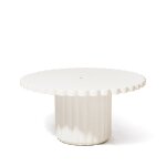 Table basse de jardin ronde en b�ton blanc antique 95cm daisy - business & pleasure