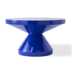 Table basse laqu�e bleu fonc� zig zag - pols potten