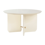 Table basse laqu�e ivoire large be good - red edition