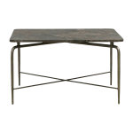 Table basse en marbre marron et fer square - house doctor