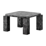 Table basse en marbre noir costa 60 x 60 cm - new works