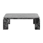 Table basse en marbre noir costa 82 x 82 cm - new works