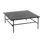 Table basse en marbre et pi�tement en acier noir 80 x 84 x 33 cm rebar - hay
