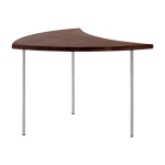 Table basse en noyer et pieds chrome pinwheel hm7 - &tradition