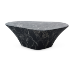Table basse ovale aspect marbre noir 87, 5x51cm - pols potten