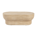 Table basse ovale en b�ton effet travertin sable 100x35cm noble - zuiver
