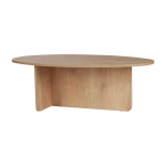 Table basse ovale en bois clair 120x65x40cm orba - home design