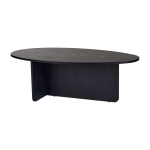 Table basse ovale en bois noir 120x65x40cm orba - home design