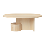 Table basse ovale en fr�ne naturel insert - ferm living