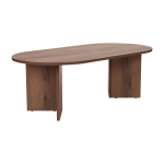 Table basse ovale en noyer 119x69x40cm sable - home design