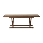 Table basse pliable en noyer naturel 130 x 46 cm j�ger - audo