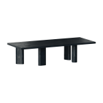 Table basse rectangle en bois de ch�ne noire galta forte rectangle - kann design