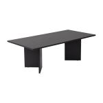 Table basse rectangulaire en bois noir 119x69x40cm sabin - home design