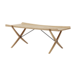 Table basse rectangulaire en ch�ne et noyer massif 120x61x47cm x hm13 - &tradition