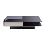 Table basse rectangulaire en inox et verre fum� lounge - red edition