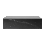 Table basse rectangulaire en marbre noir 100 x 60 cm plinth low - audo