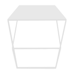 Table basse rectangulaire en m�tal blanc zak - custom form