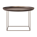 Table basse ronde en acier bronze 70 cm duke - norr11