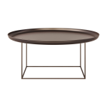 Table basse ronde en acier bronze 90 cm duke - norr11
