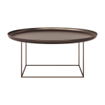 Table basse ronde en acier bronze 90 cm duke - norr11