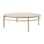 Table basse ronde en acier gris beige 140cm t37 - tolix