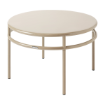 Table basse ronde en acier gris beige 80cm t37 - tolix