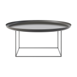 Table basse ronde en acier gris fonc� 90 cm duke - norr11