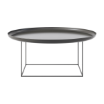 Table basse ronde en acier gris fonc� 90 cm duke - norr11