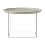 Table basse ronde en acier gris pierre 70 cm duke - norr11