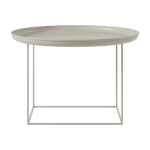 Table basse ronde en acier gris pierre 70 cm duke - norr11