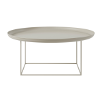Table basse ronde en acier gris pierre 90 cm duke - norr11