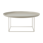 Table basse ronde en acier gris pierre 90 cm duke - norr11